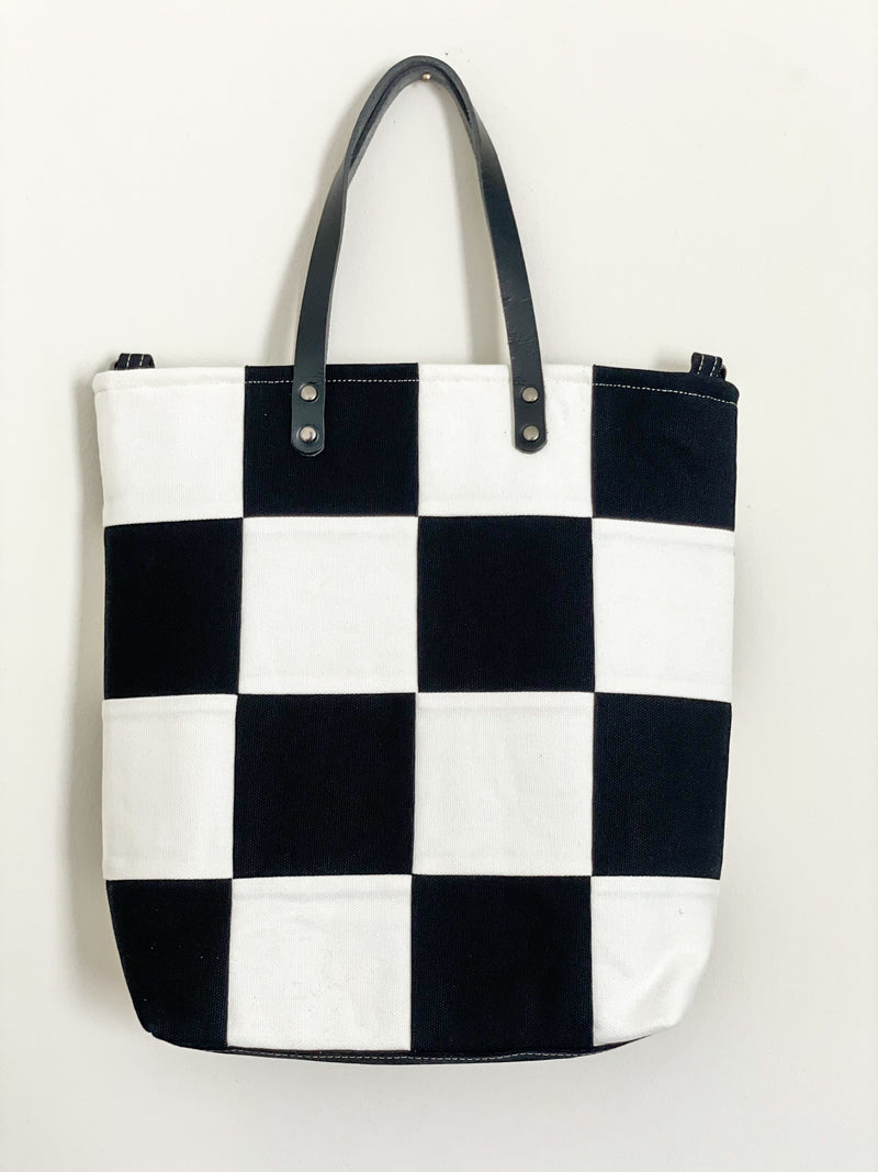 Checkered Crossbody Tote
