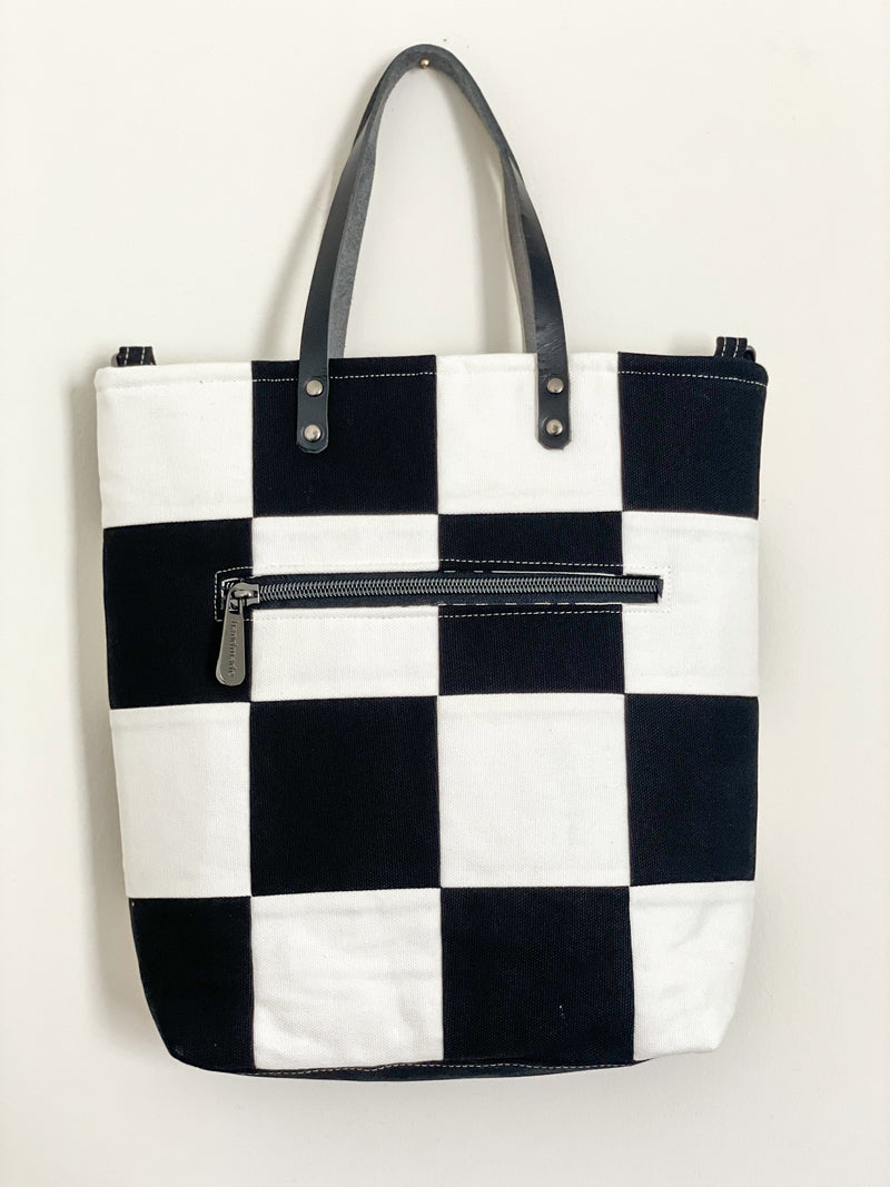 Checkered Crossbody Tote