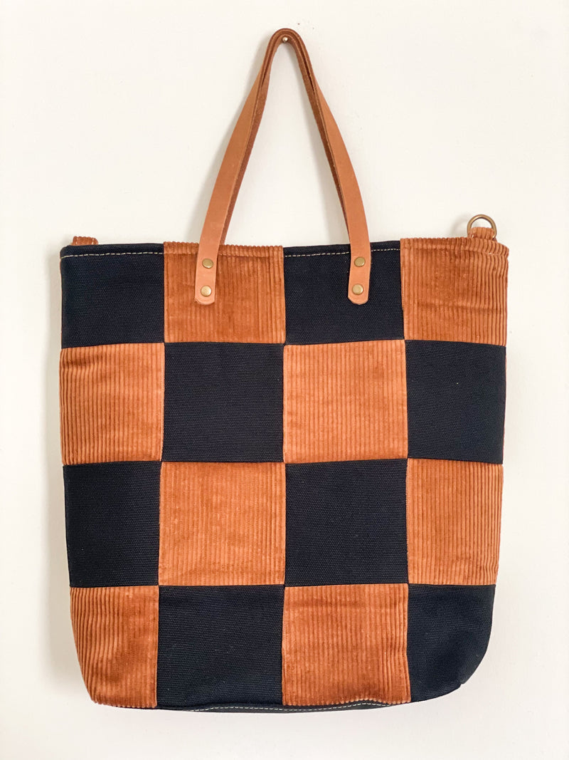 Checkered Crossbody Tote
