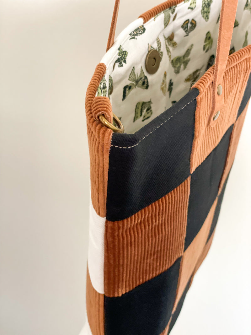 Checkered Crossbody Tote