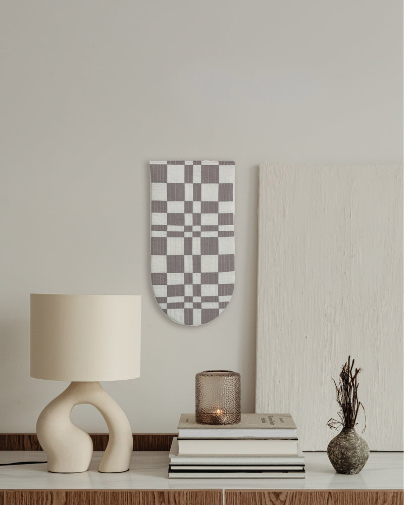 Check Wall Quilt Lavender 3
