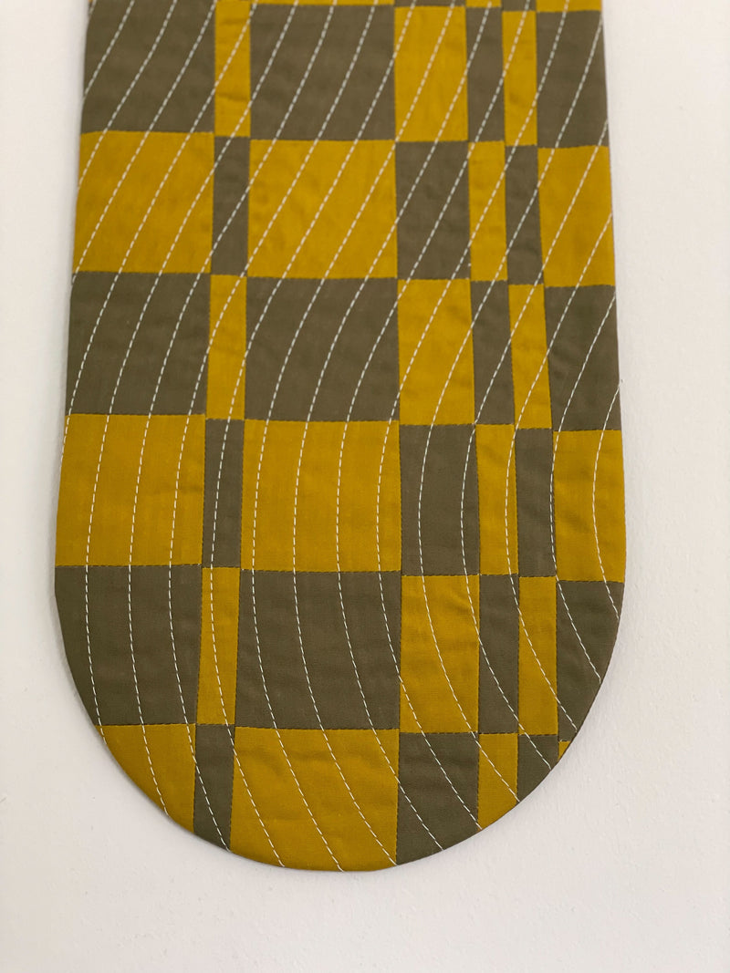 Check Wall Quilt Olive 1