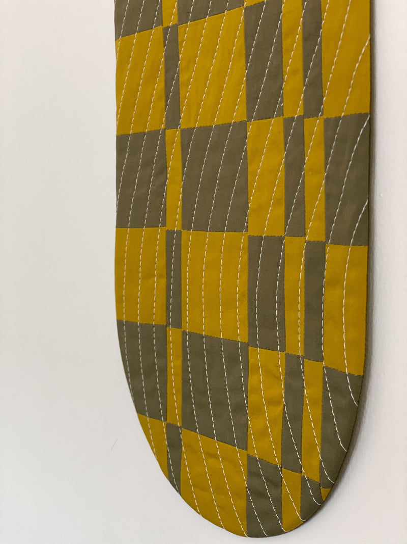 Check Wall Quilt Olive 1