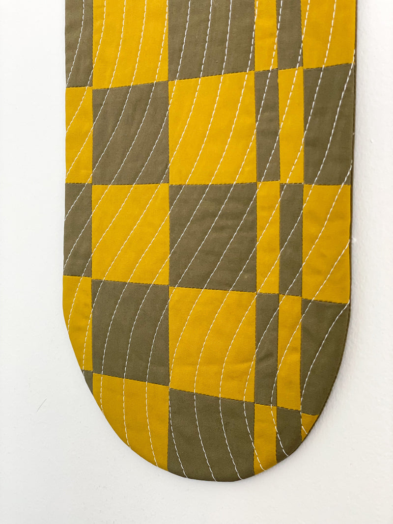 Check Wall Quilt Olive 2