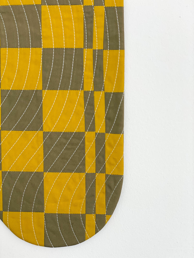 Check Wall Quilt Olive 2