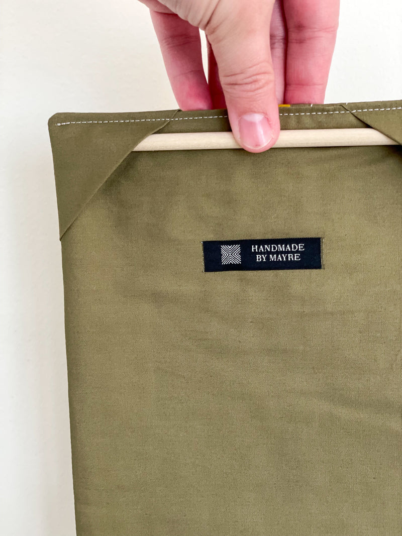 Check Wall Quilt Olive 3