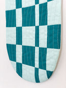 Check Wall Quilt Teal 1