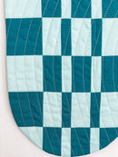 Check Wall Quilt Teal 2