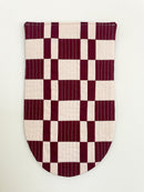 Check Wall Quilt Wine 1